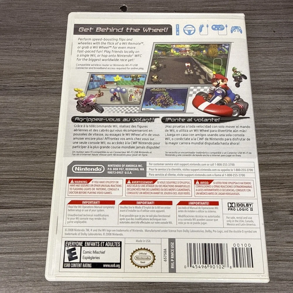 Mario Kart Wii (Nintendo Wii, 2008) CIB Complete with Manual Tested & Working
